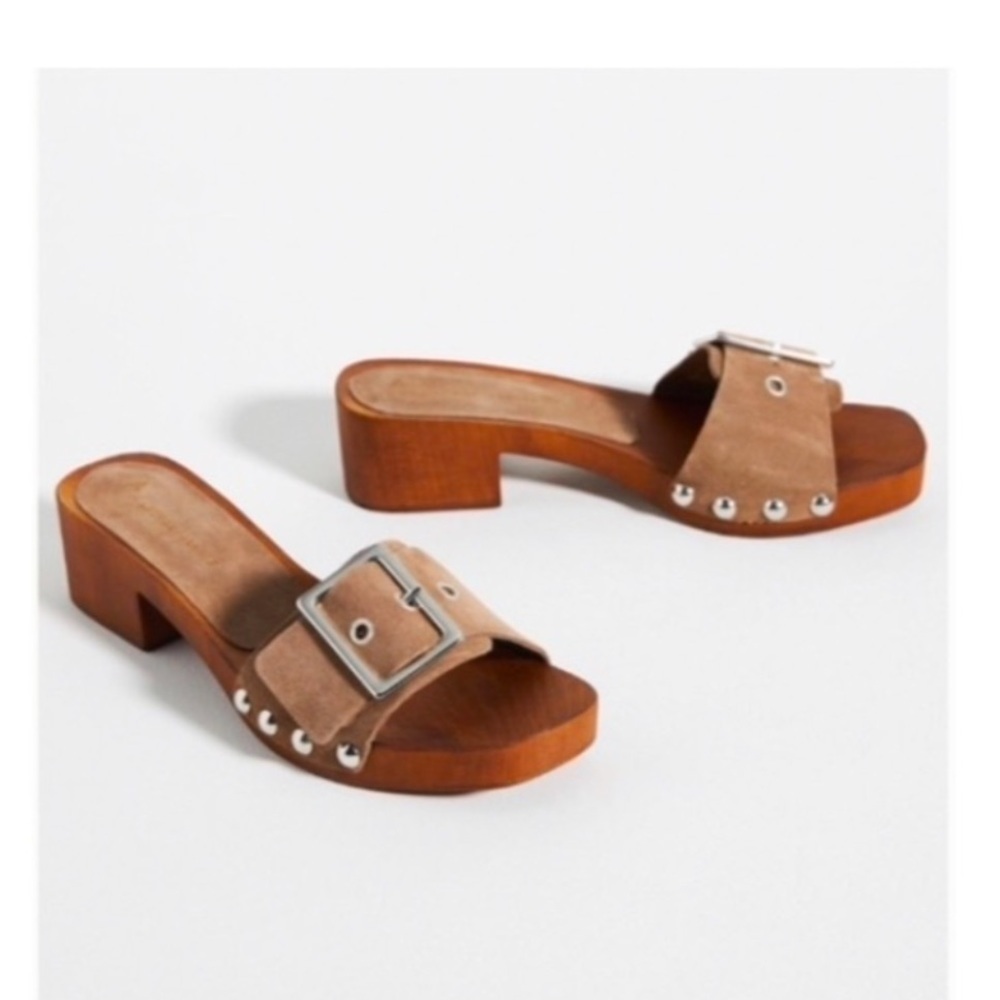 Anthropologie Open Toe Buckle Sandals.